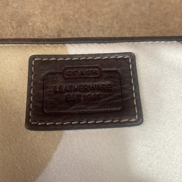 COACH Scarf Print Mini Pouch with Strap - Picture 4 of 8